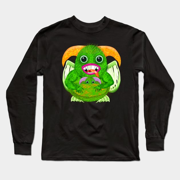 Drama Momma Monster Long Sleeve T-Shirt by FlippinTurtles